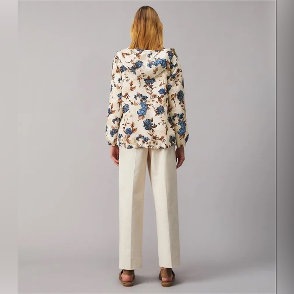 NWT $498 Tory BurchFloral-Print Hooded Wind-Resistant Jacket - Picture 3 of 9